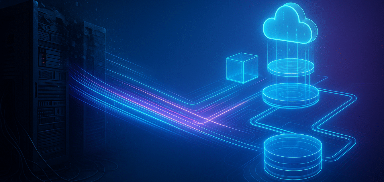 20250908_1115_Data Modernization Transformation_simple_compose_01k4kxn9rmeh4rabrqk5z8sa3j Futuristic city with data streams and AI patterns.